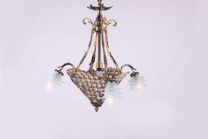 Paris Chandelier, 5 Lights, Copper, 70×100cm - Italian Bronze