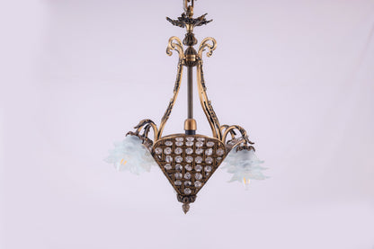 Paris Chandelier, 5 Lights, Copper, 70×100cm - Italian Bronze