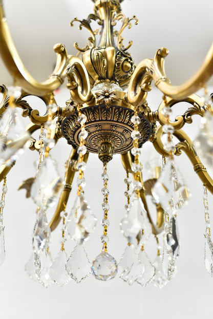 Cuban Chandelier, 8 Lights, Copper, 90×82cm – Italian Bronze