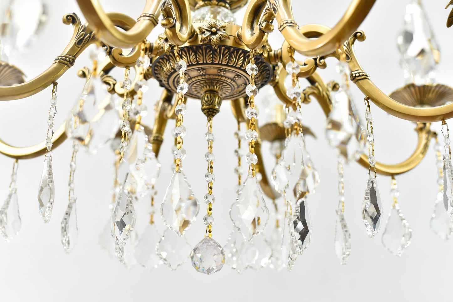 Cuban Chandelier, 8 Lights, Copper, 90×82cm – Italian Bronze