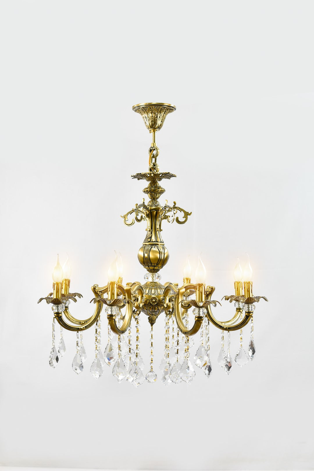 Teba 8 arm chandelier Italian bronze