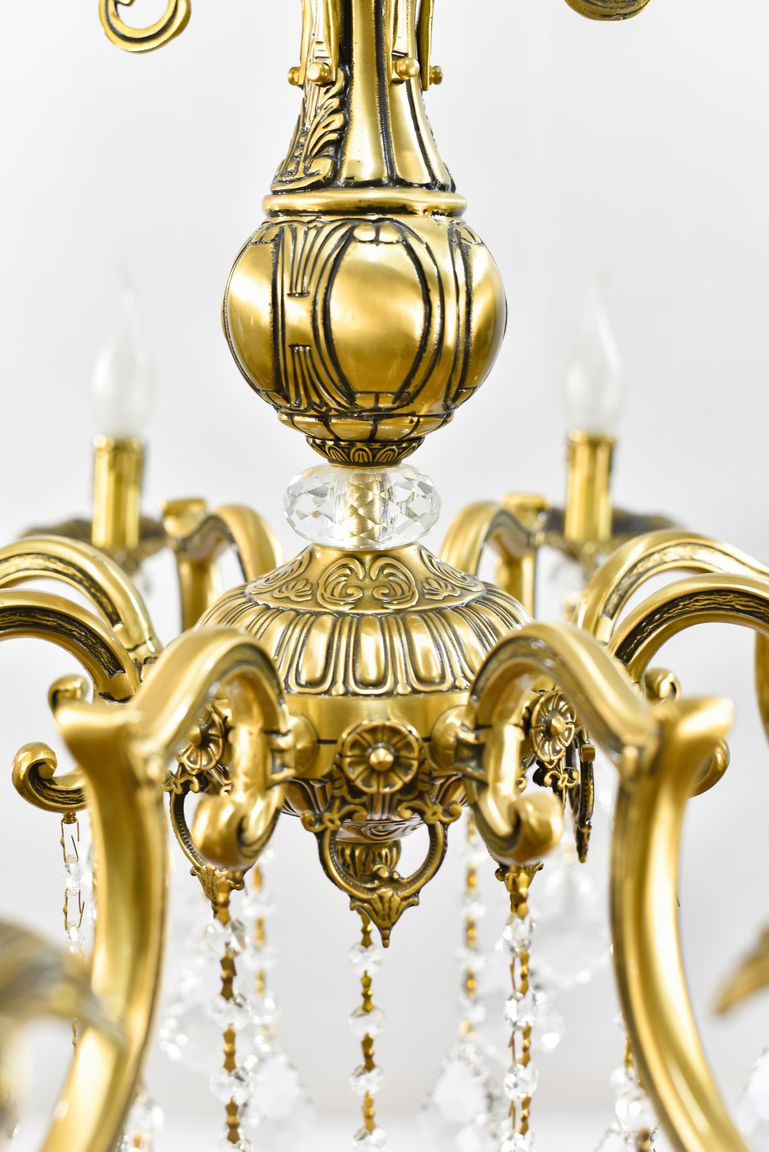 Teba 8 arm chandelier Italian bronze