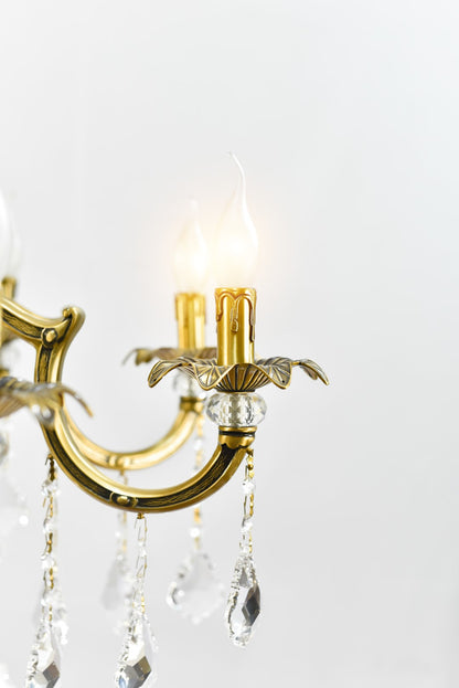 Teba 8 arm chandelier Italian bronze