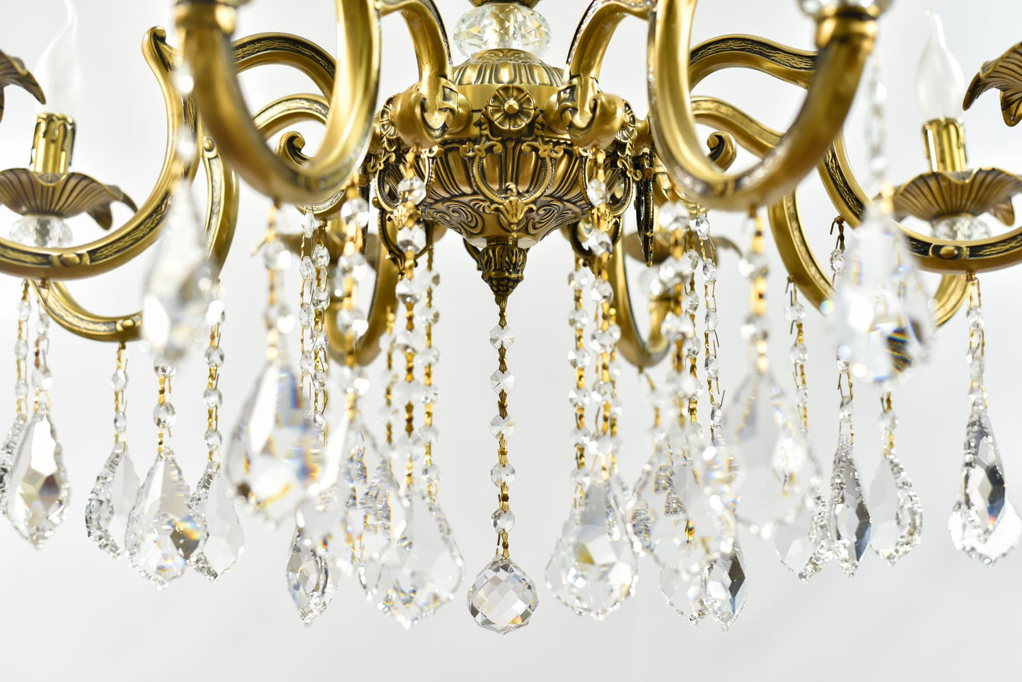 Teba 8 arm chandelier Italian bronze