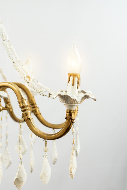 Gardenia 8-lamps whitey chandelier