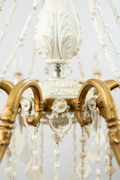 Gardenia 8-lamps whitey chandelier