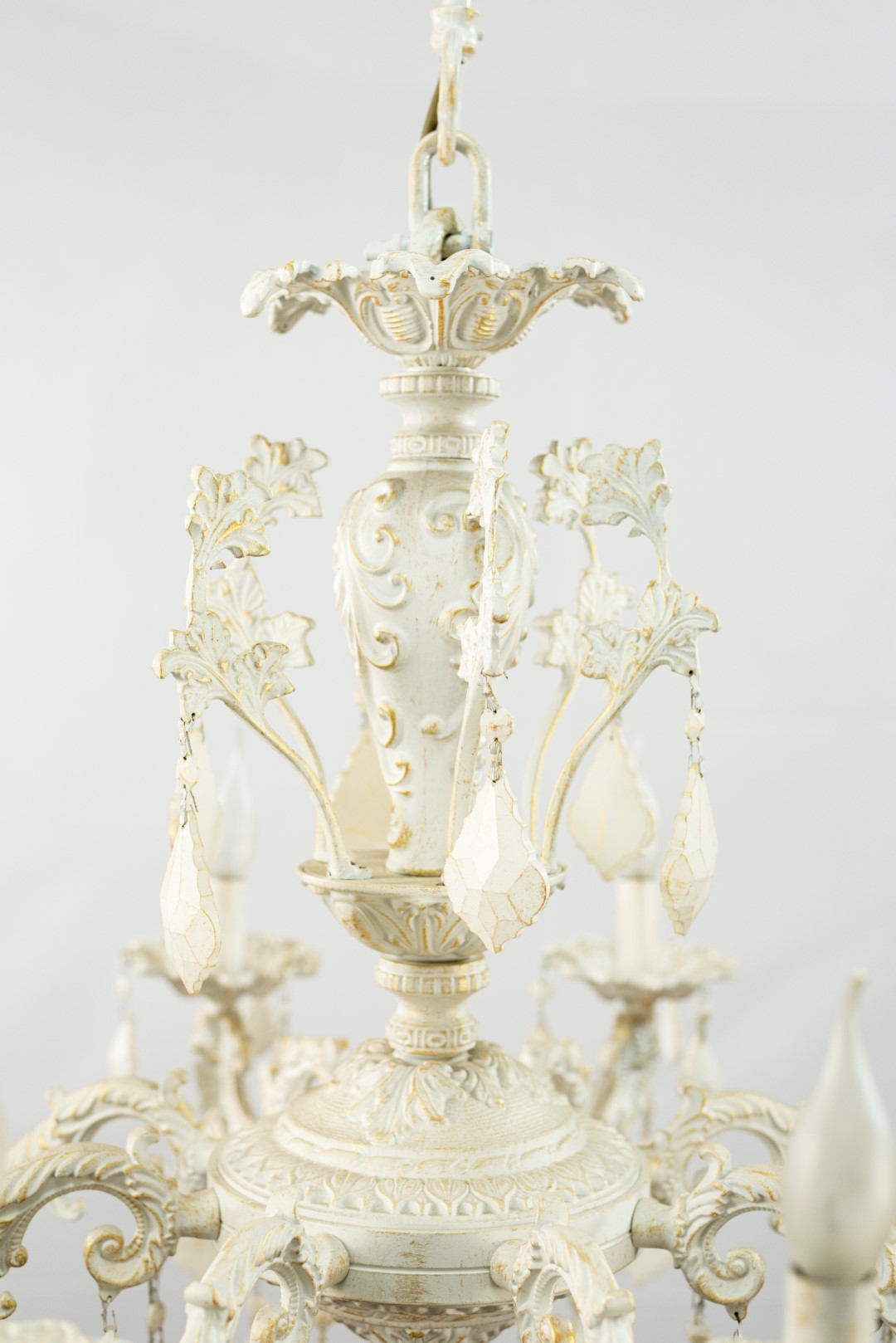 Swedish 8 lamps whitey chandelier