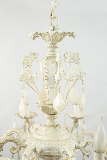 Swedish 8 lamps whitey chandelier