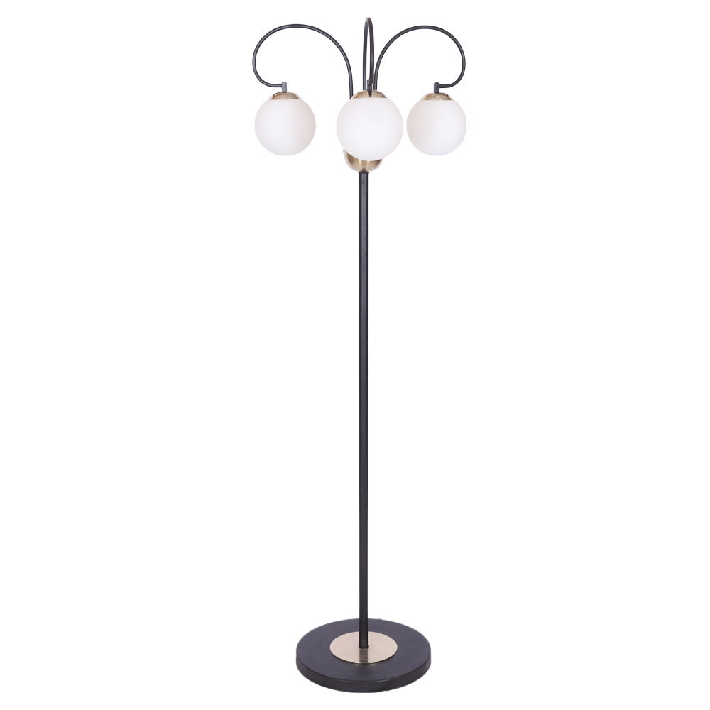 لمبادير، 3 لمبة، معدن، 54×160 سم أسود من قنديل مصر - Floor Lamp, 3 Lights, Metal, 54×160cm Black|Kandil Egypt