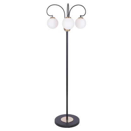 لمبادير، 3 لمبة، معدن، 54×160 سم أسود من قنديل مصر - Floor Lamp, 3 Lights, Metal, 54×160cm Black|Kandil Egypt