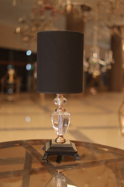Crystal lamp number 93 black base with shade