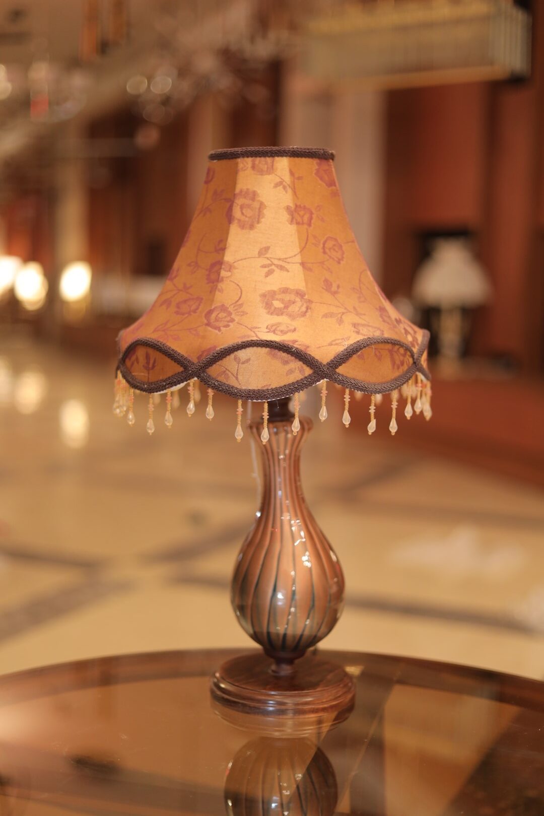 table lamp with lampshade no 4 dark brown