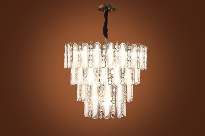 Laser Branches Round Glass Chandelier, 21 Lights, Metal, 70×110cm - Solitaire Gold