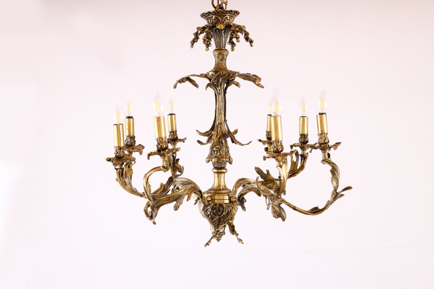 Greek Chandelier, 8 Lights, Copper, 87×80cm - Italian Bronze