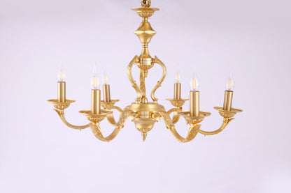 cobra fish scale chandelier 6-arms gold