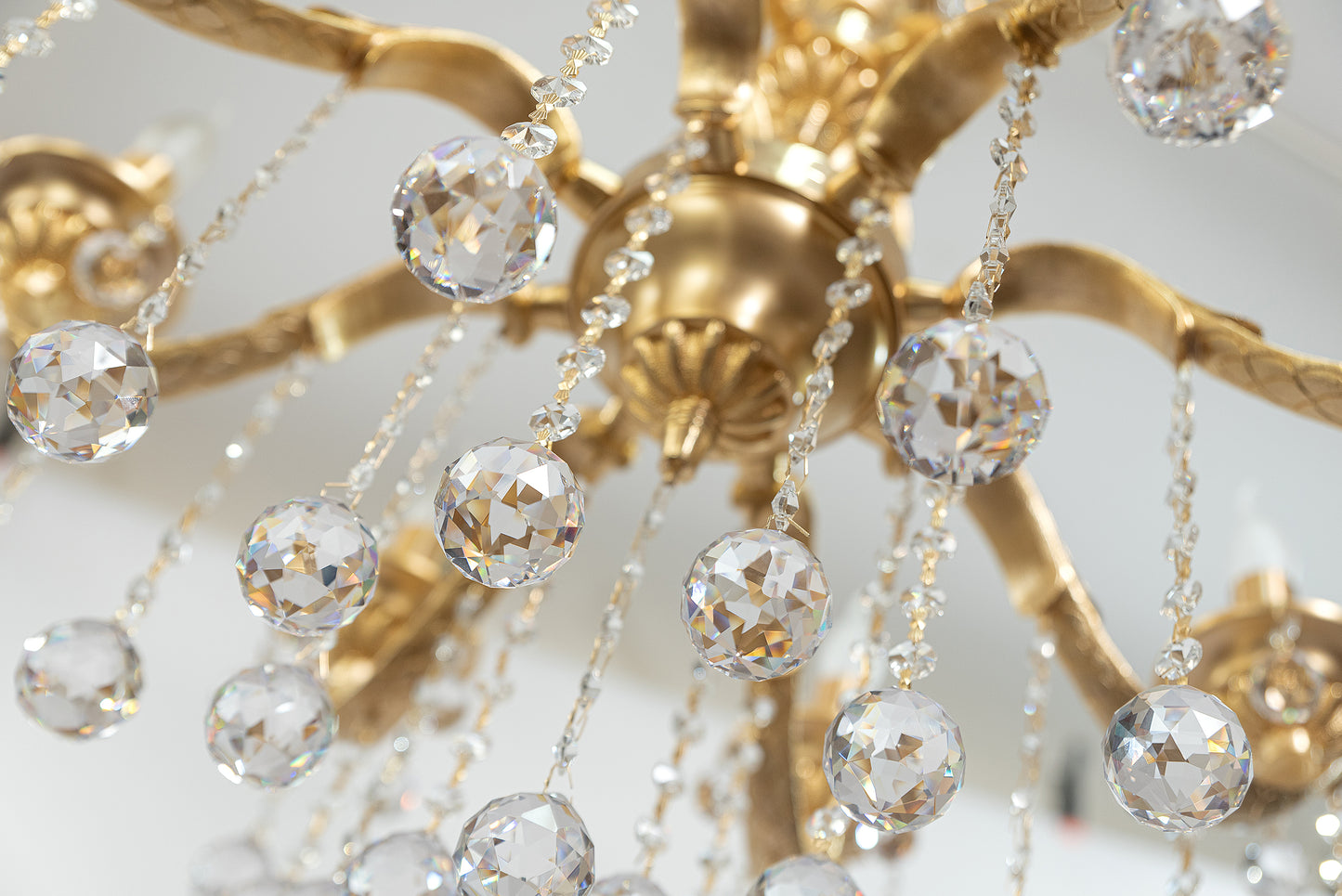 Fish-scale Chandelier, 8 Lights, Copper, 80×90cm - 24k Gold