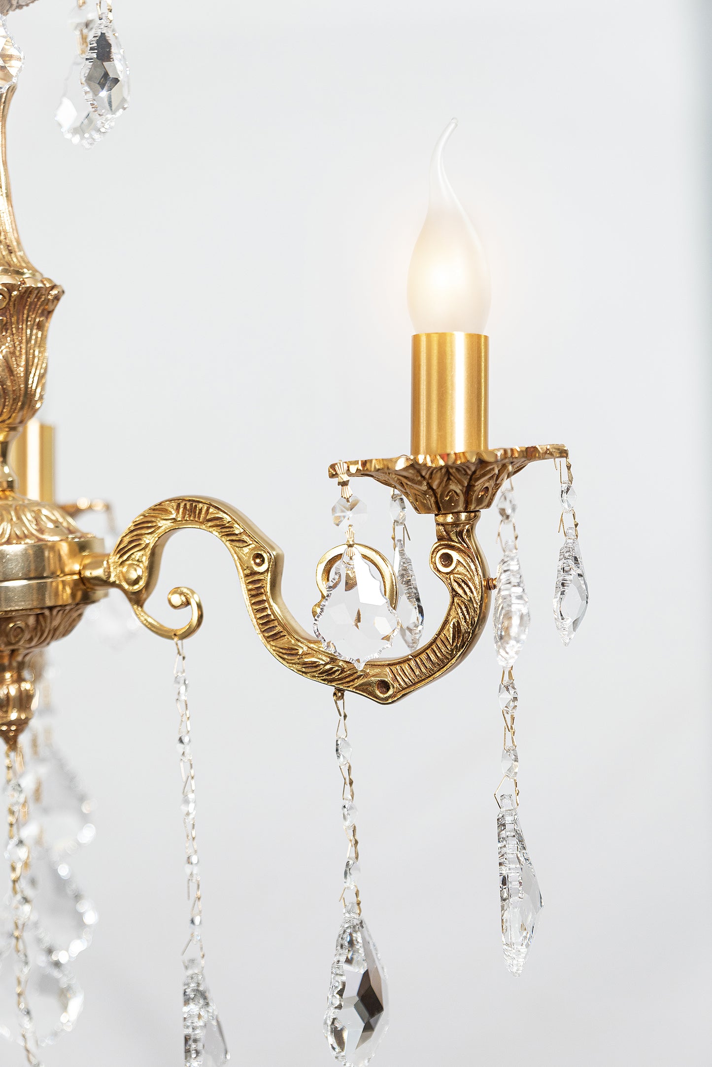 نجفة جزائرية، 3 مصابيح، نحاس، 60×80 سم - ذهب عيار 24