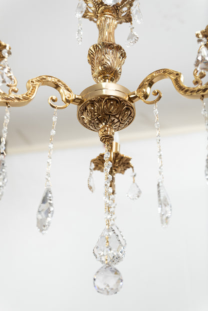 نجفة جزائرية، 3 مصابيح، نحاس، 60×80 سم - ذهب عيار 24