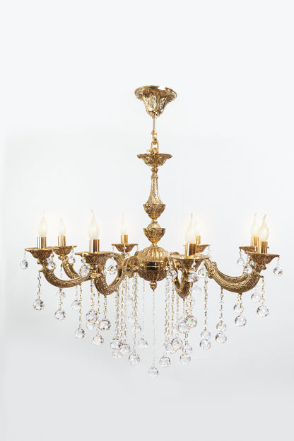 نجفة جالاكسي، 8 مصابيح، نحاسية، 92×95 سم - ذهب عيار 24