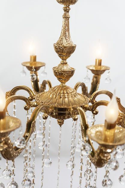 نجفة جالاكسي، 8 مصابيح، نحاسية، 92×95 سم - ذهب عيار 24