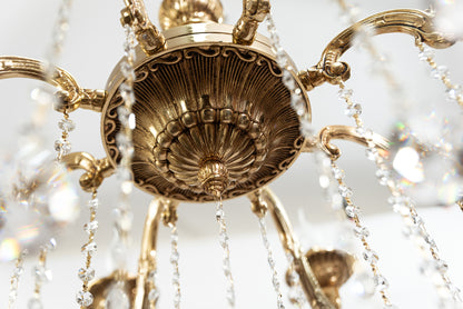 نجفة جالاكسي، 8 مصابيح، نحاسية، 92×95 سم - ذهب عيار 24