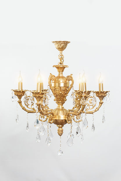 Fb Chandelier, 6 Lights, Copper, 72×75cm - 24k Gold