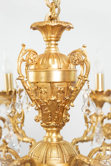 نجفة Fb، 6 مصابيح، نحاسية، 72×75 سم - ذهب عيار 24