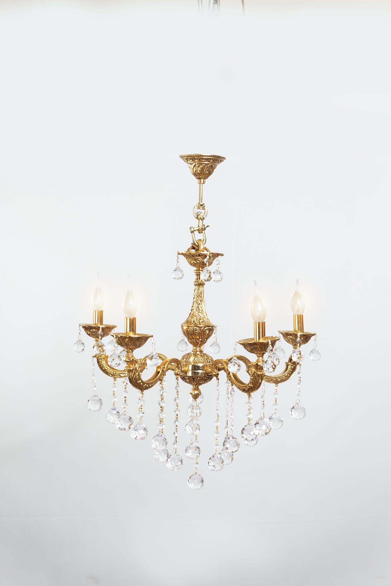 Galaxy Chandelier, 5 Lights, Copper, 70×65cm - 24k Gold