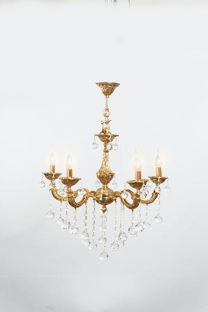 Galaxy Chandelier, 5 Lights, Copper, 70×65cm - 24k Gold