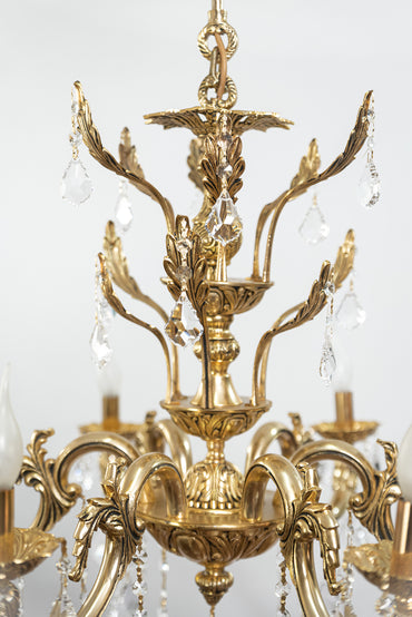 نجفة دايو، 6 مصابيح، نحاسية، 85×76 سم - ذهب عيار 24