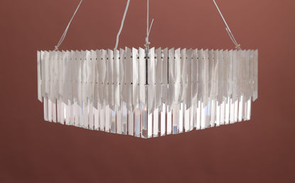 Arrow Sqaure Chandelier, 5 Lights, Stainless Steel, 60×70cm - Black Nickel