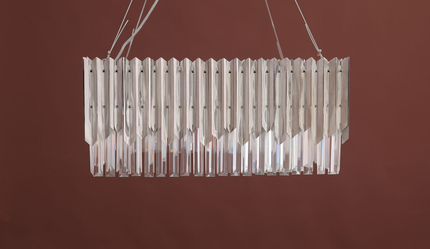 Arrow Sqaure Chandelier, 5 Lights, Stainless Steel, 60×70cm - Black Nickel