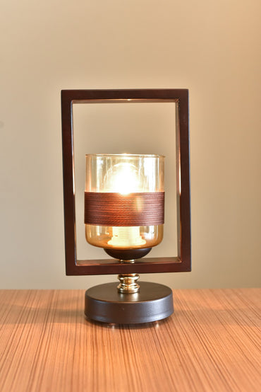 table lamp 1 lamp brown frame