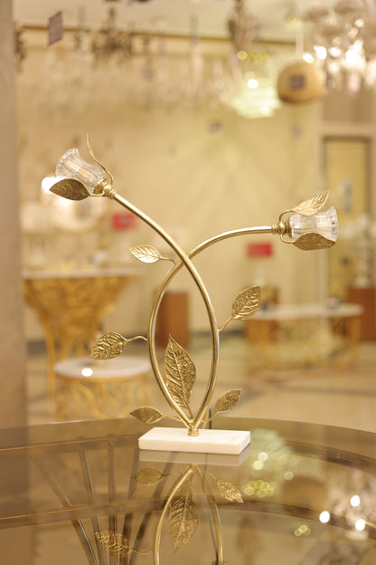 ملحق ليفانتي، ذراعان، قاعدة من الرخام النحاسي، المنتج 71207400، لامع