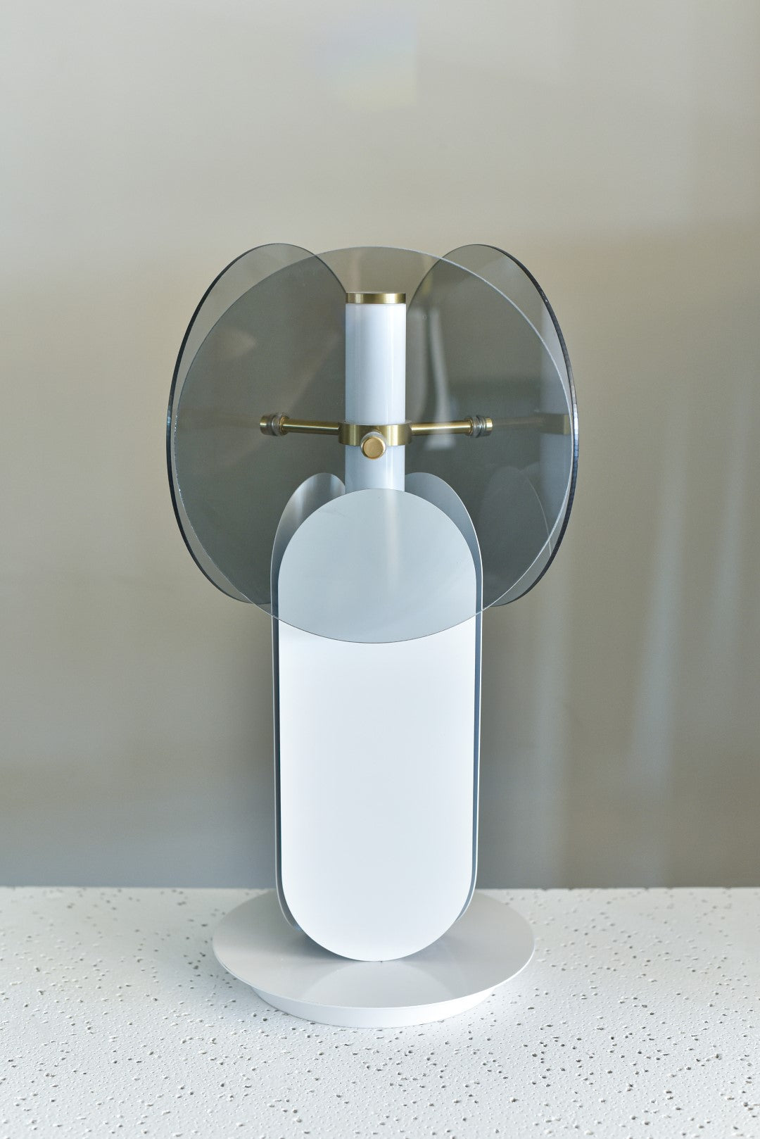Table Lamp, 1 Light, Metal, 51×23 cm - White - Kandil Egypt