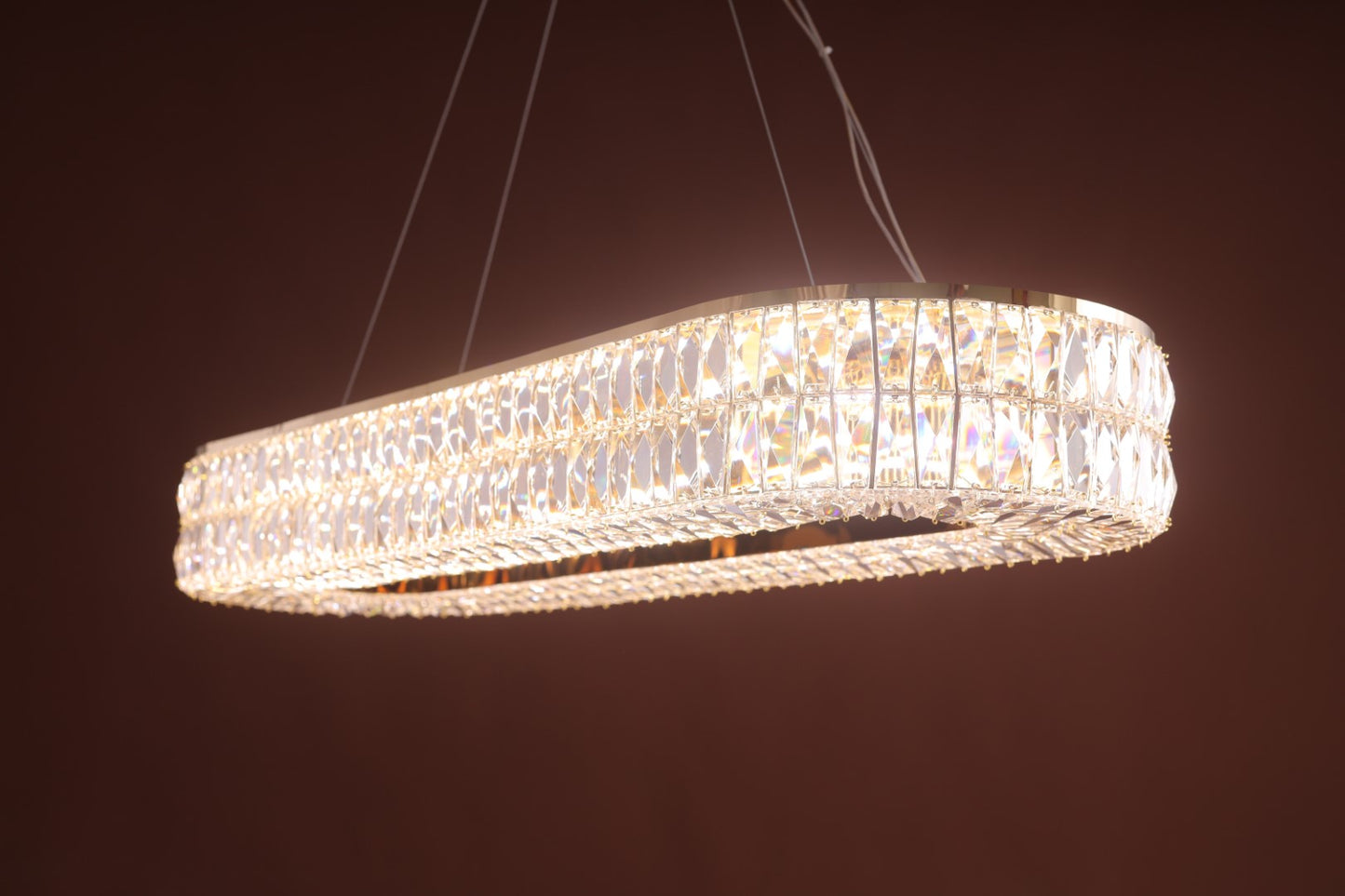 LED kandil chandelier GD 2127 - 1000 x 350 Oval Asfour