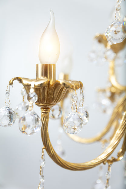 Pipes Cup Chandelier, 12 Lights, Copper, 75×90cm - 24k Gold