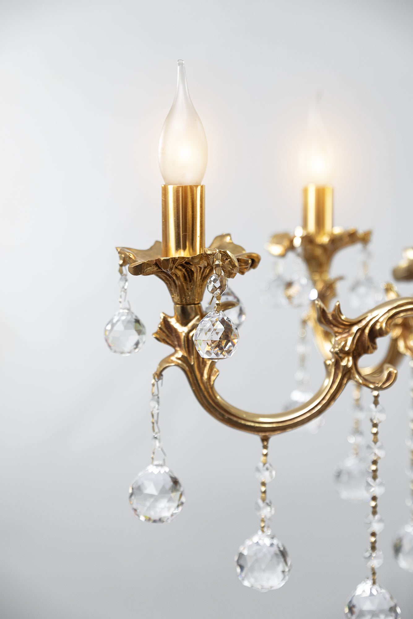 نجفة، 6 مصابيح، نحاس، 68×85 سم - ذهب عيار 24