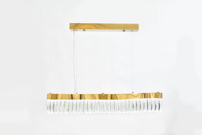 Curved chandelier, 100 cm, snake, code 5660, gold color