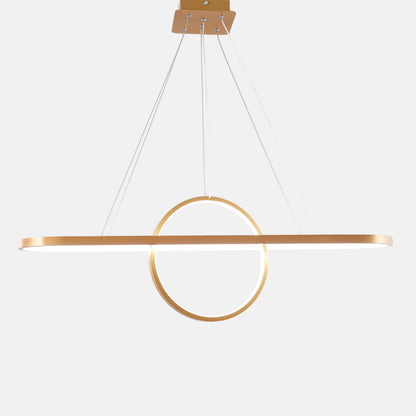 Keren LED Chandelier, Metal, 90×23cm - Gold