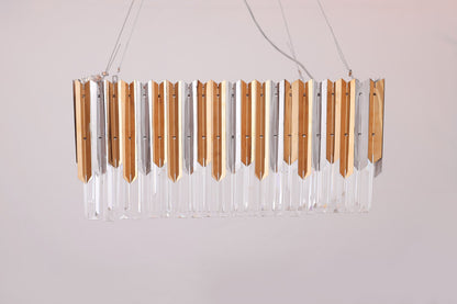 Arrow Sqaure Chandelier, 5 Lights, Stainless Steel, 60×70cm - Black Nickel