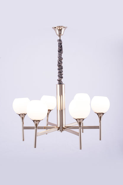 funnel chandelier 6-arm glass ball 5417 solitaire gold