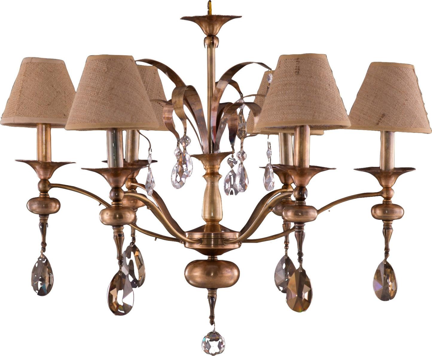 Oval Chandelier Core Arm 6 Solitaire Gold4005 Without Shaboh"