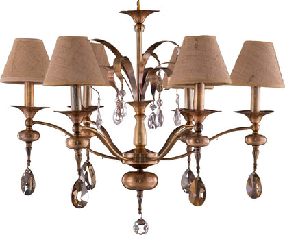 Oval Chandelier Core Arm 6 Solitaire Gold4005 Without Shaboh"