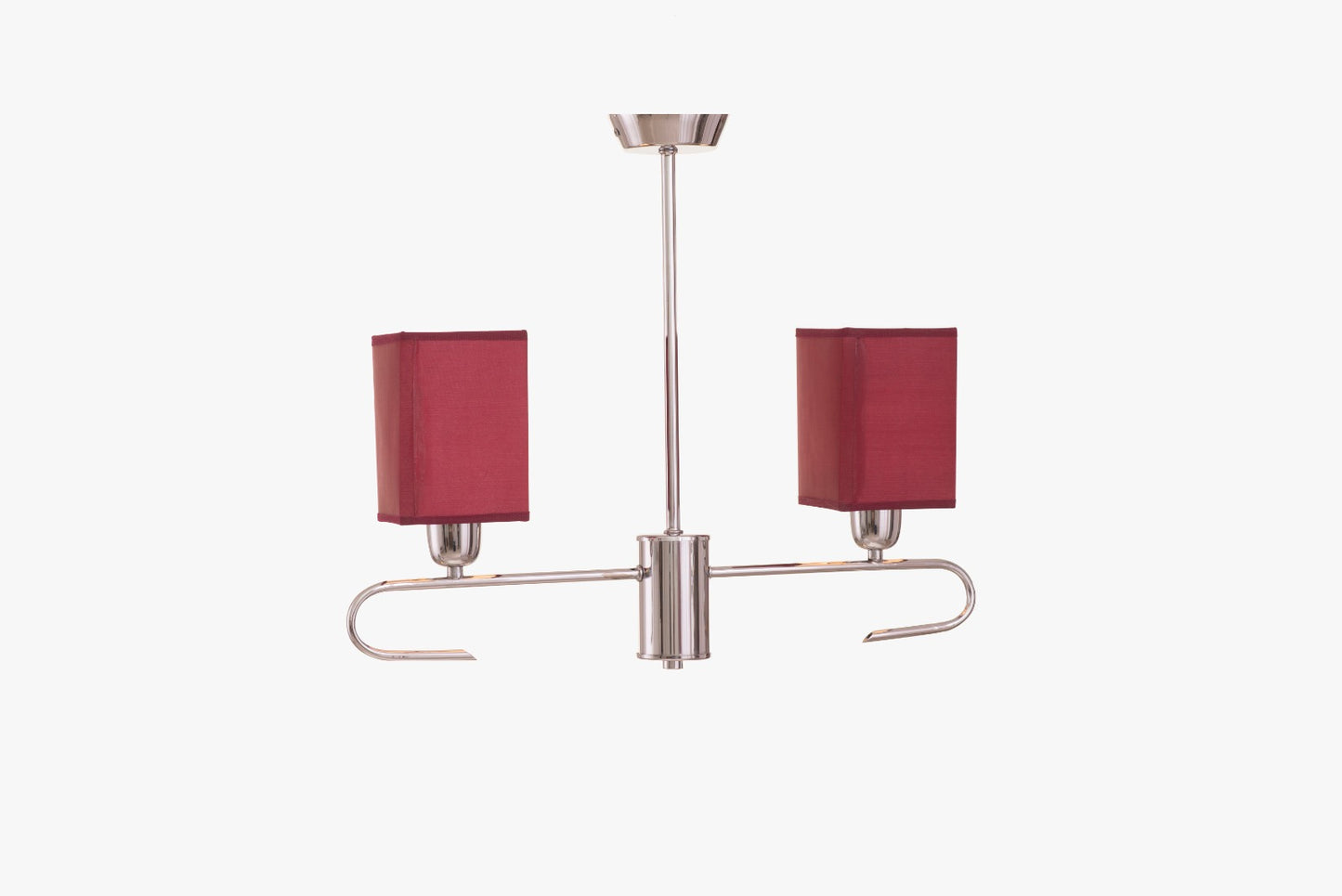 Chandelier 2 Arm Code 4096 Chrome with lamp shade