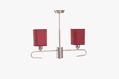 Chandelier 2 Arm Code 4096 Chrome with lamp shade