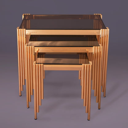 Rectangular telescopic set installation of three pieces PVD pipes 19