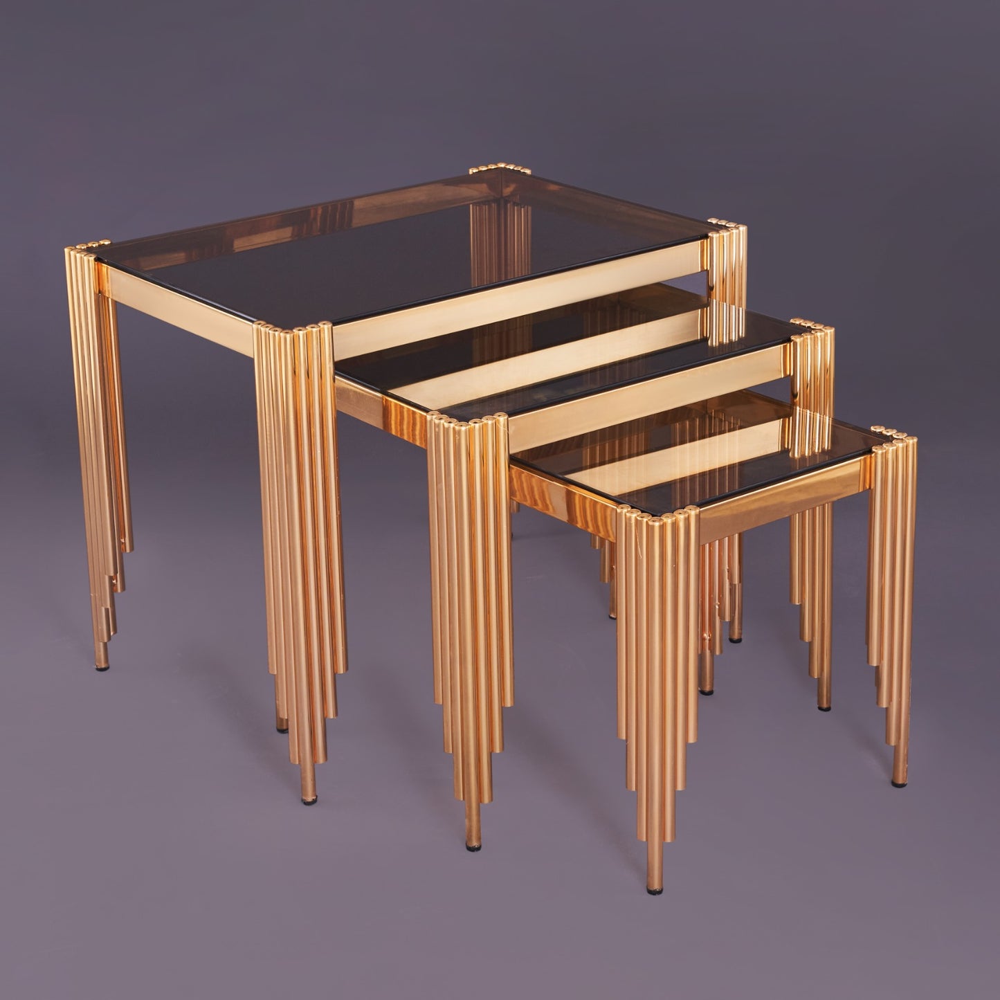 Rectangular telescopic set installation of three pieces PVD pipes 19