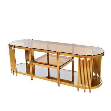 TV Table Oval 140 cm Code 3137 PVD