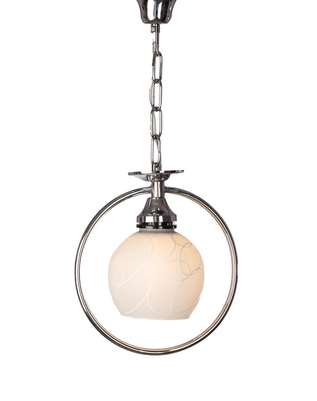 Chrome top ring lamp lantern